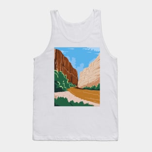 Big Bend National Park of Rio Grande Río Bravo in Chihuahuan Desert Texas WPA Poster Art Color Tank Top